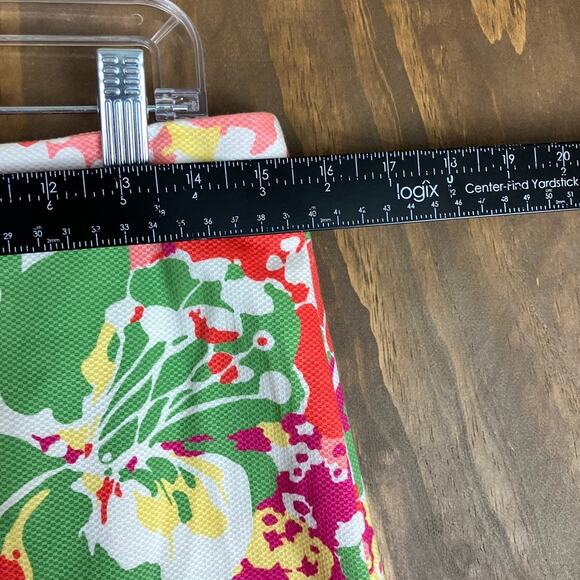 Talbots Womens Skirt Multicolor Floral Pencil Midi Back Zip Stretch 6 - Picture 6 of 10